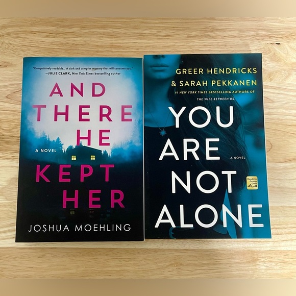 Two Paper Back Books -You Are Not Alone & And There He Kept Her Books - Picture 2 of 2